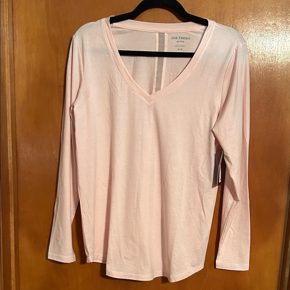 NWT Joe Fresh Women's Pink V-Neck Top size medium